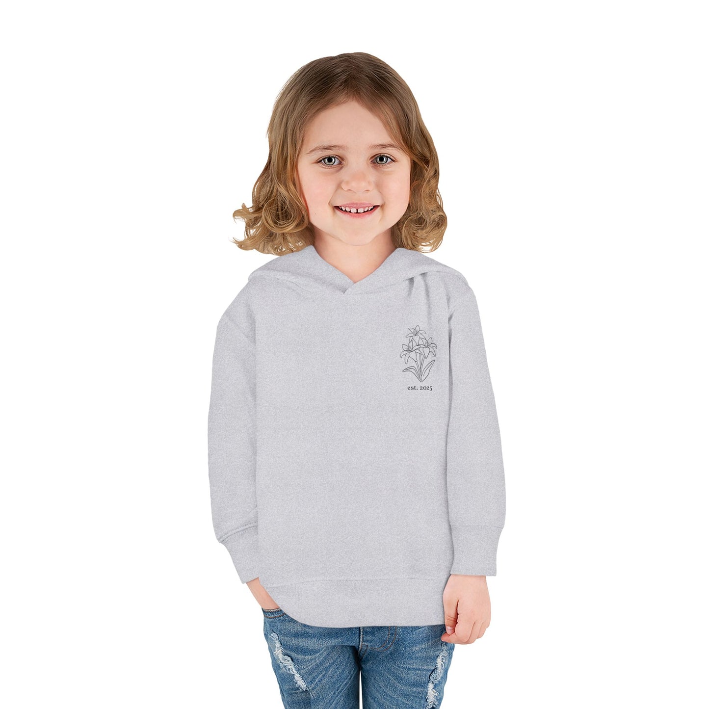 "PURE IN HEART" Toddler Hoodie - Long-sleeve Fleece Sweatshirt