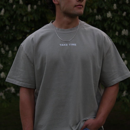 “TAKE TIME” Tee - Oversized Short Sleeve