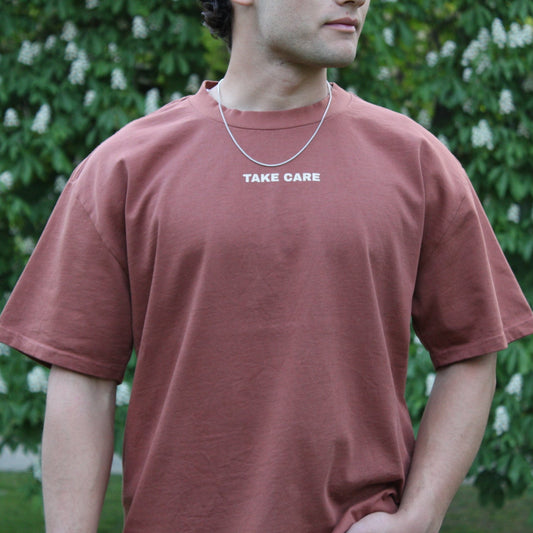 “TAKE CARE” Tee - Oversized Short Sleeve
